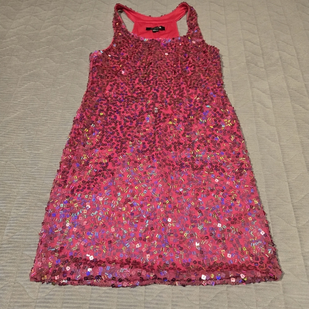 Forever 21 Pink Sequence Mini Dress